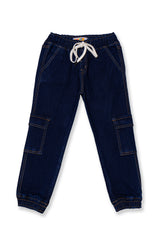 Boy's cargo denim jogger
